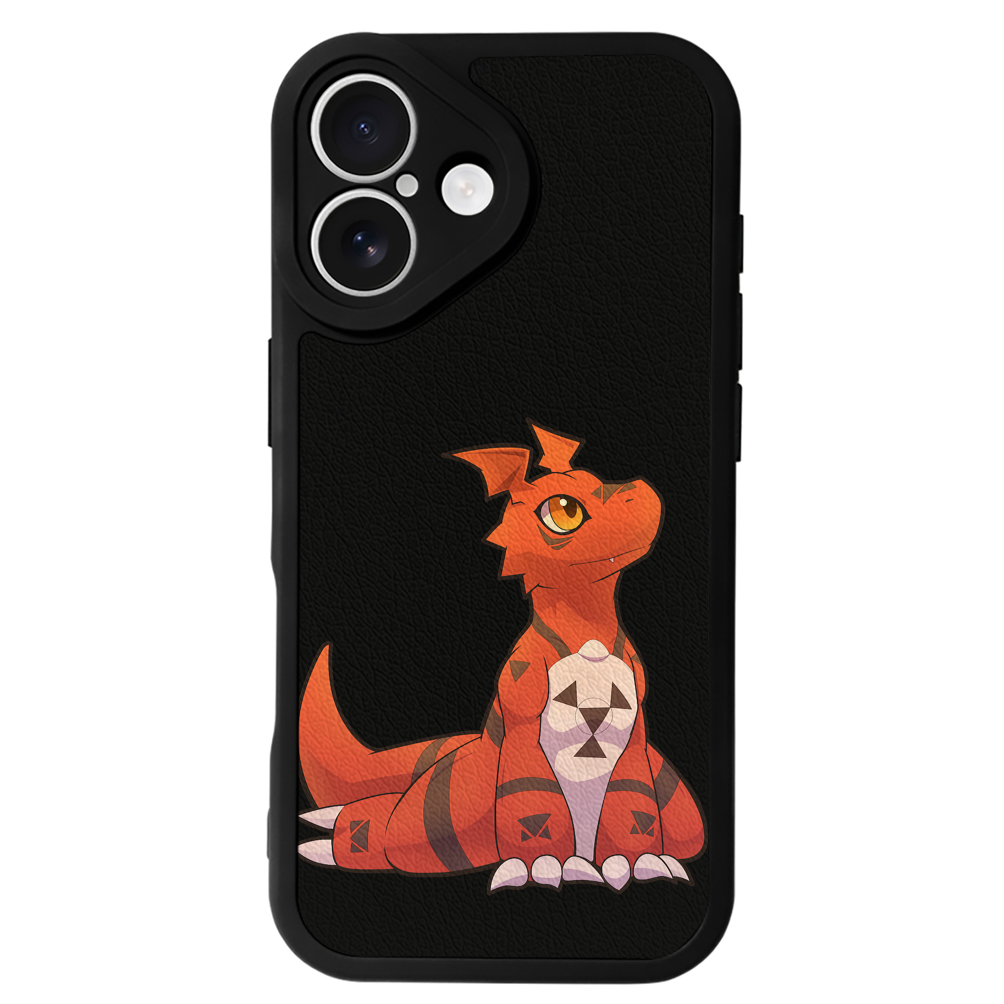 （画像用） Digimon デジタルモンスター/デジモン 【iPhone 16シリーズ対応】シリコンスマホケース（レザー調） 材質：シリコン